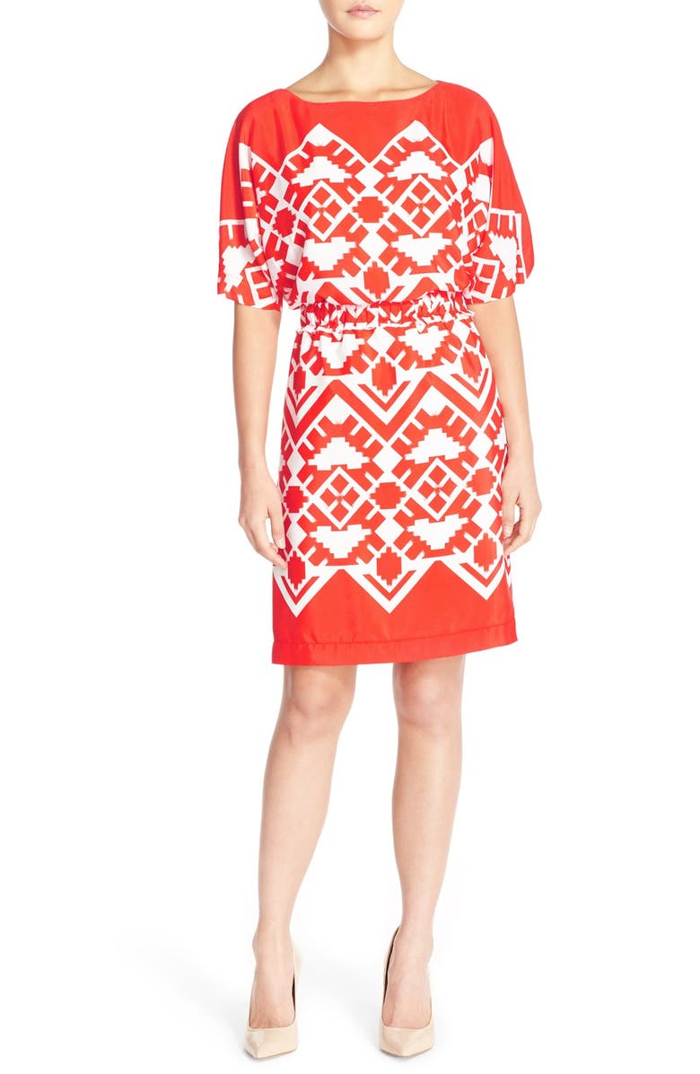Eliza J 'OBI' Geometric Sheath Dress, Alternate, color, 