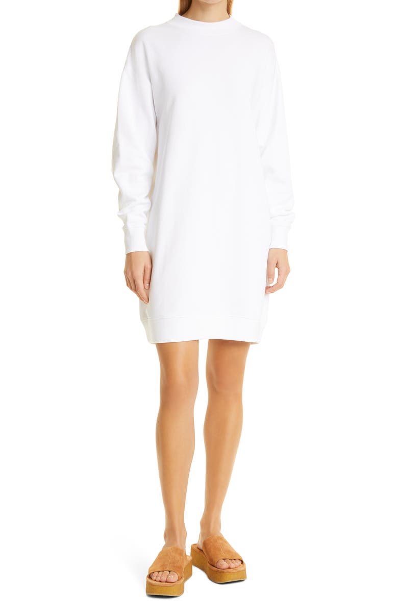 Vince Long Sleeve Cotton Sweatshirt Dress, Main, color,