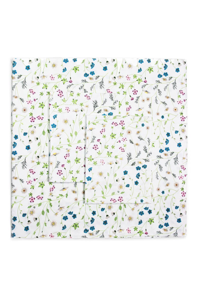 400 Thread Count 3-Piece Cotton Wildflower Duvet Set, Main, color, MULTI