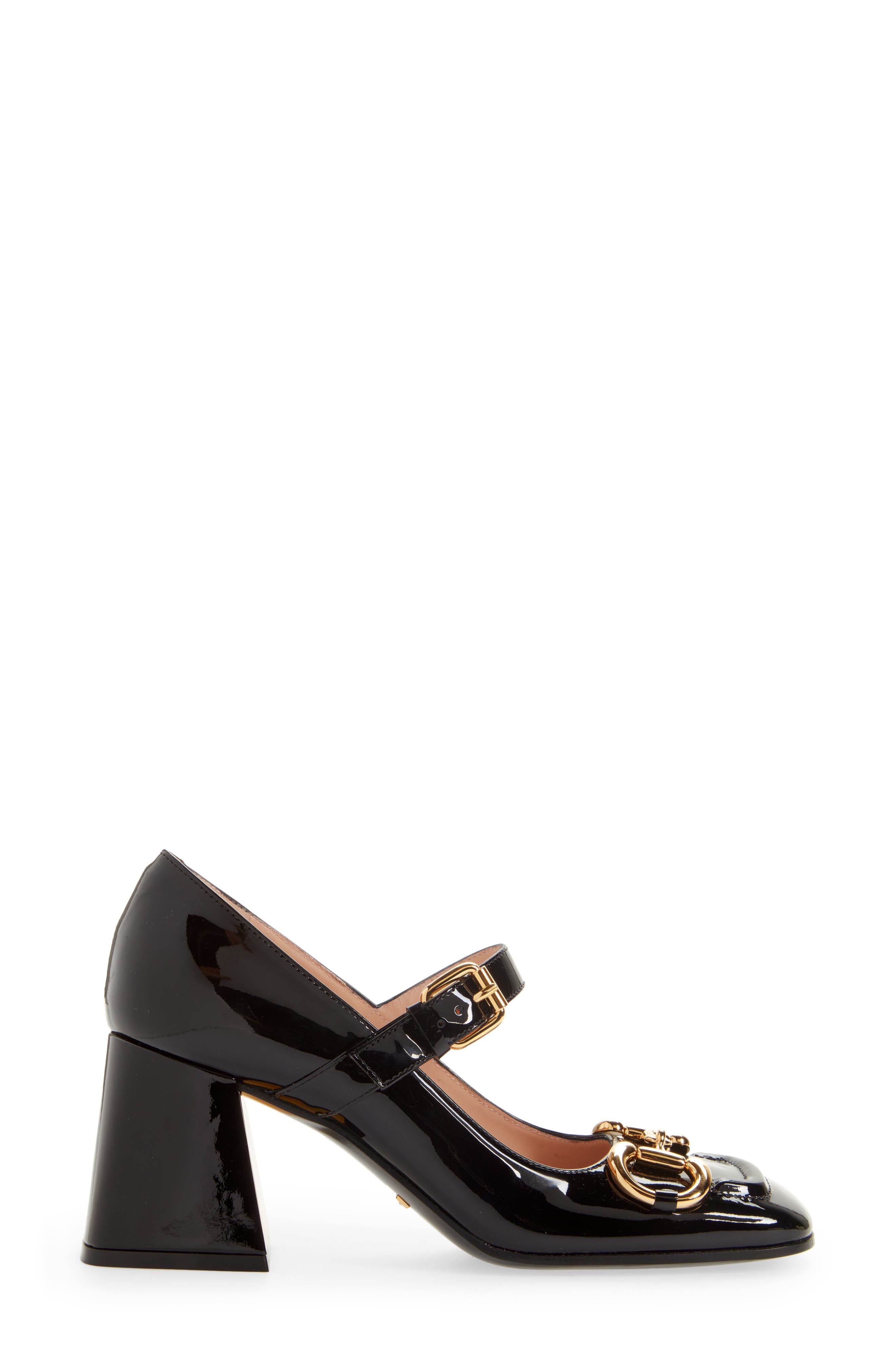 Horsebit Patent Leather Mary Jane Pump, Alternate, color, NERO