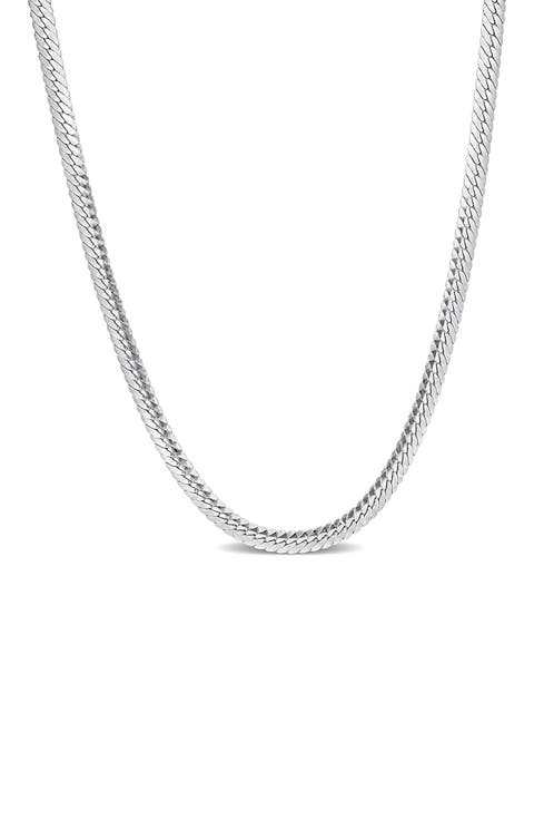 Herringbone Chain Necklace, 3mm