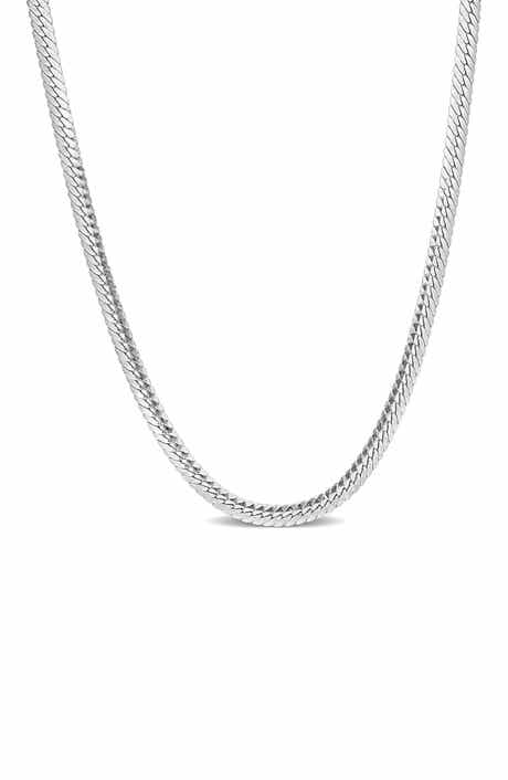 DELMAR Herringbone Chain Necklace, 3mm