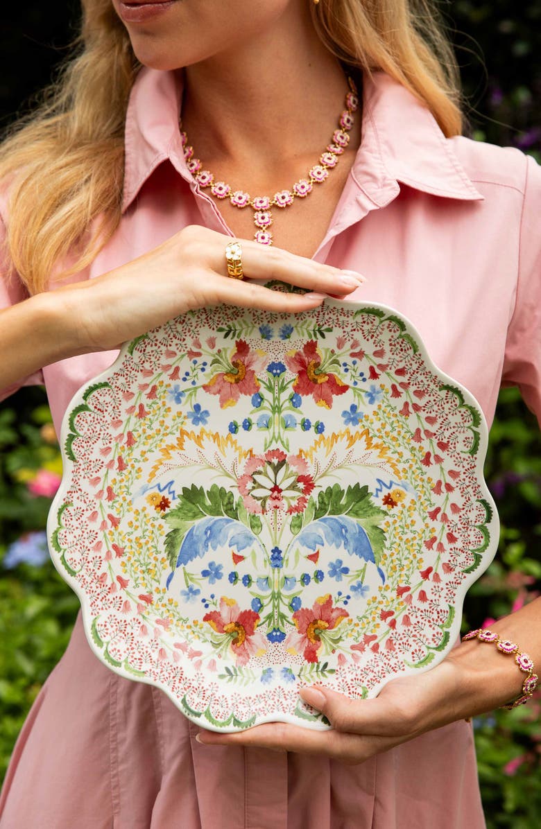 Juliska Sofia Dinner Plate, Alternate, color, Multi Pink