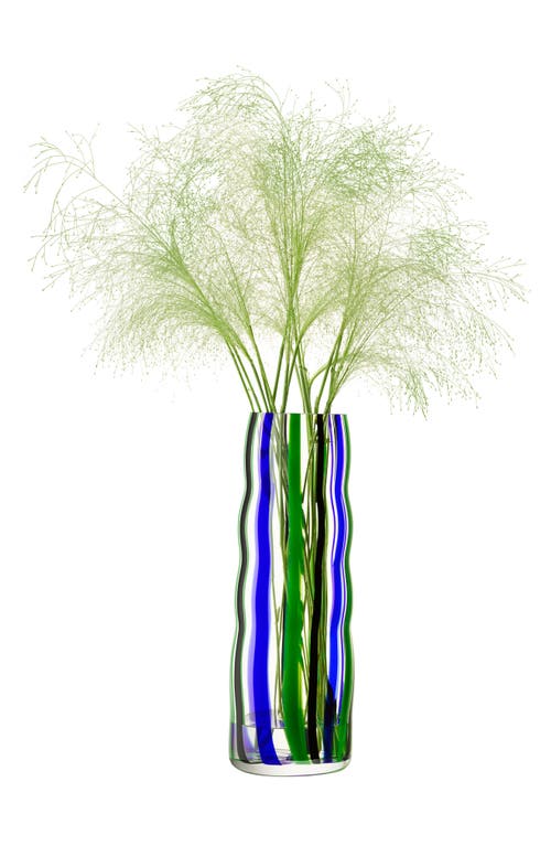 Lsa Folk Glass Vase In Multi