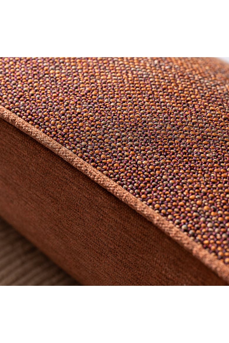 Ember Weave Earth-Toned Dimensional Indoor & Outdoor Woven Accent Pillow & Insert, Alternate, color, Ember