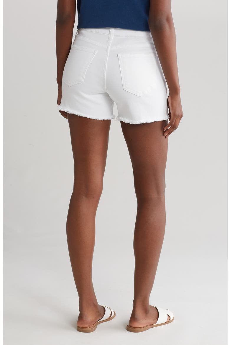 Kity Cutoff Denim Shorts, Alternate, color, OPTIC WHITE