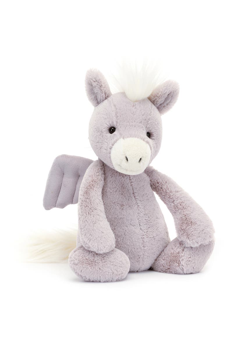 Bashful Pegasus Stuffed Animal, Main, color, GRAY