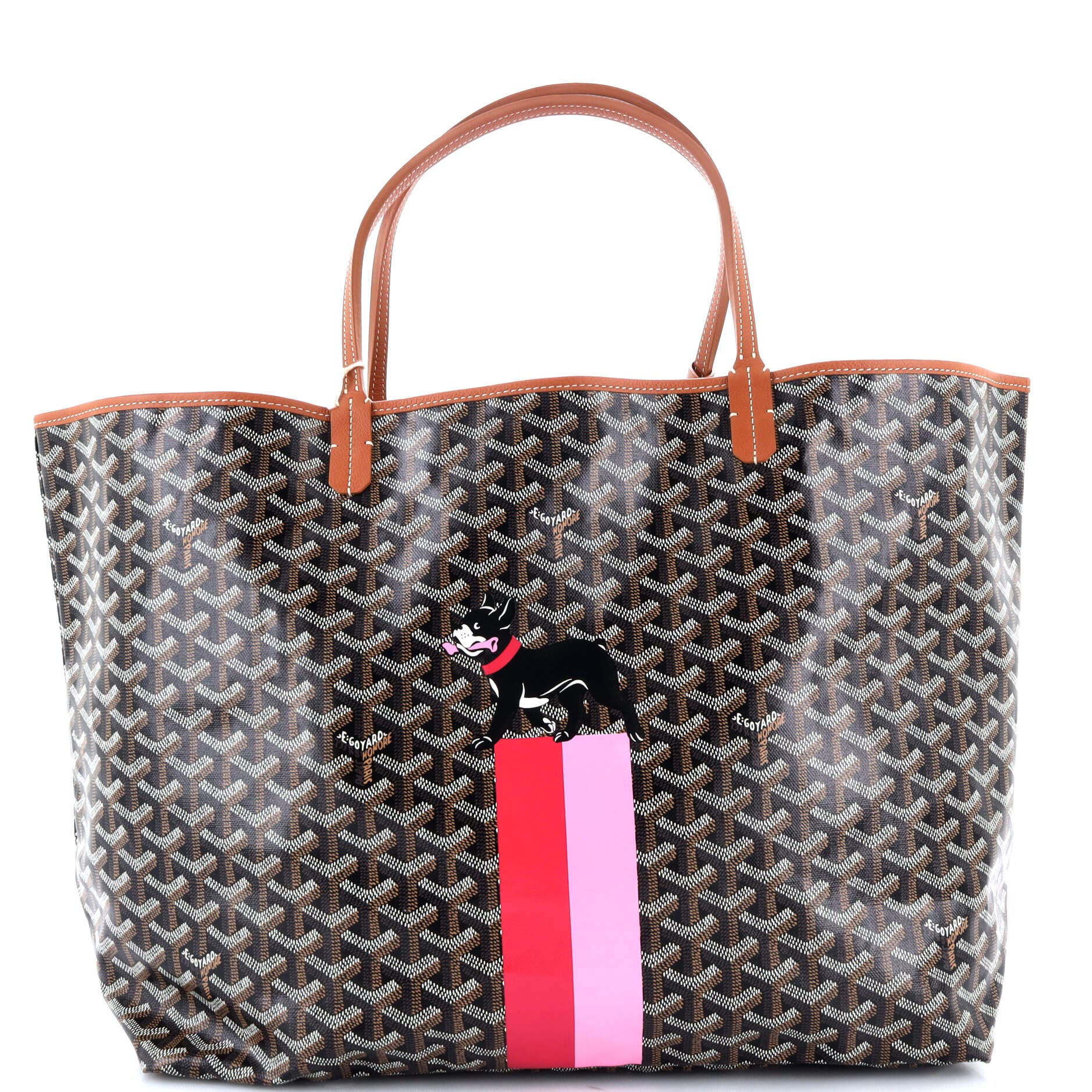 Pre-Owned Goyard Saint Louis Tote Printed Coated Canvas GM, Alternate, color, 
