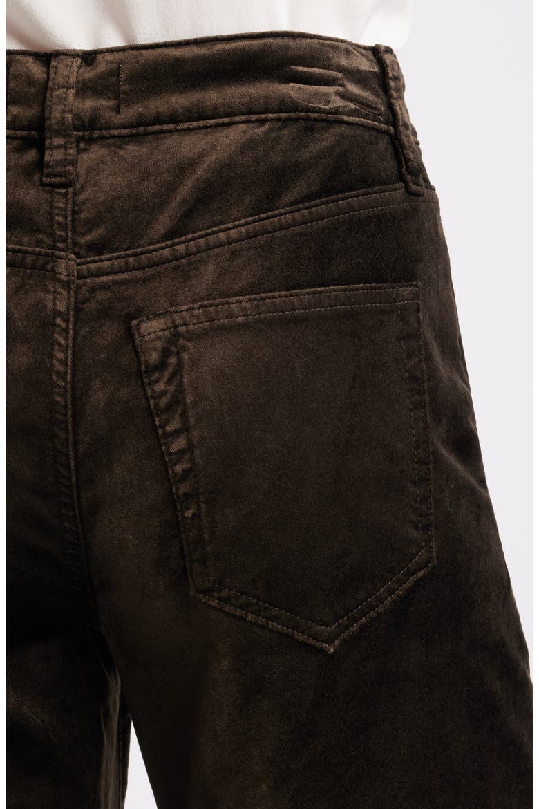 Le Slim Palazzo Velveteen Pants, Alternate, color, DARK CLOVE VELVET