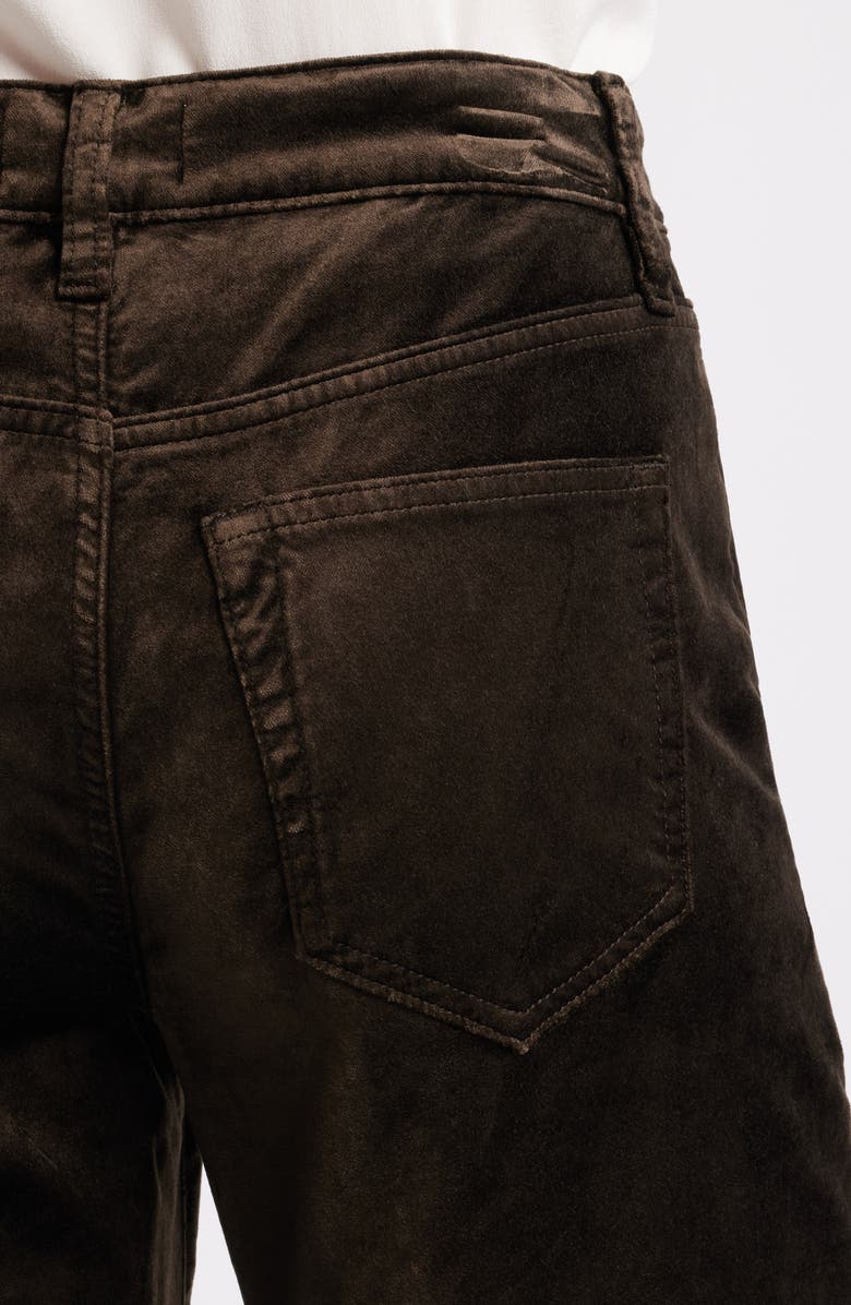 FRAME Le Slim Palazzo Velveteen Pants, Alternate, color, Dark Clove Velvet