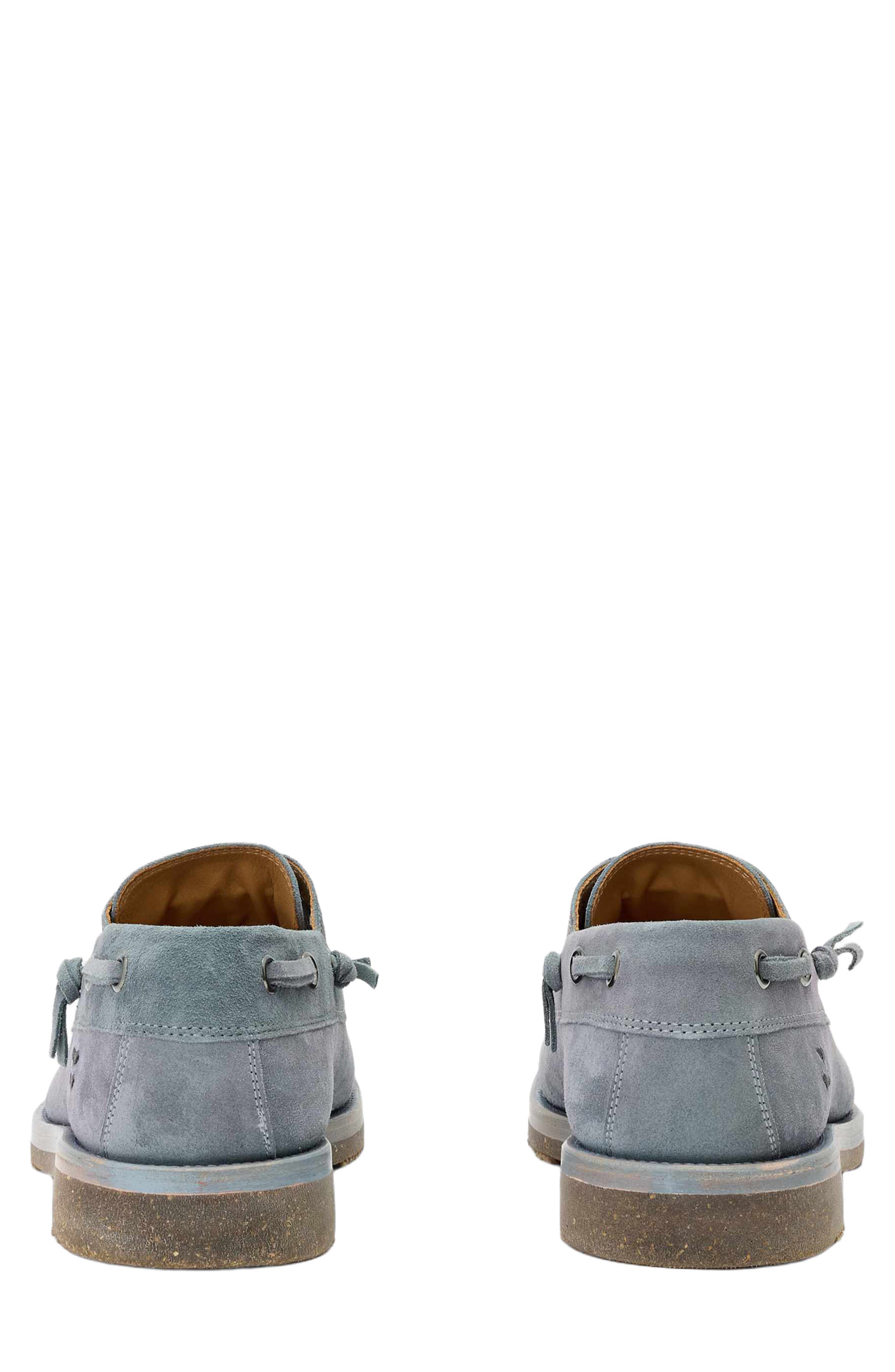 Varick Deck Shoe, Alternate, color, OILED BLUE