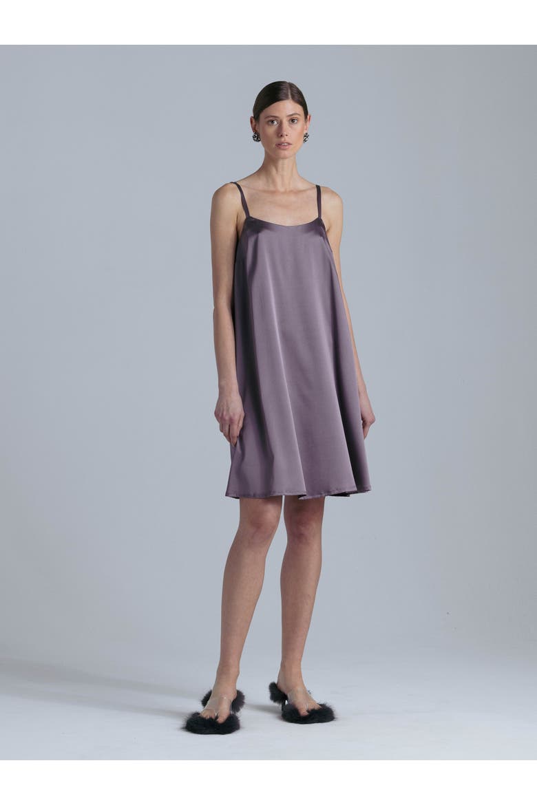 Aphrodite Silk Midi Dress, Main, color, Noble Purple