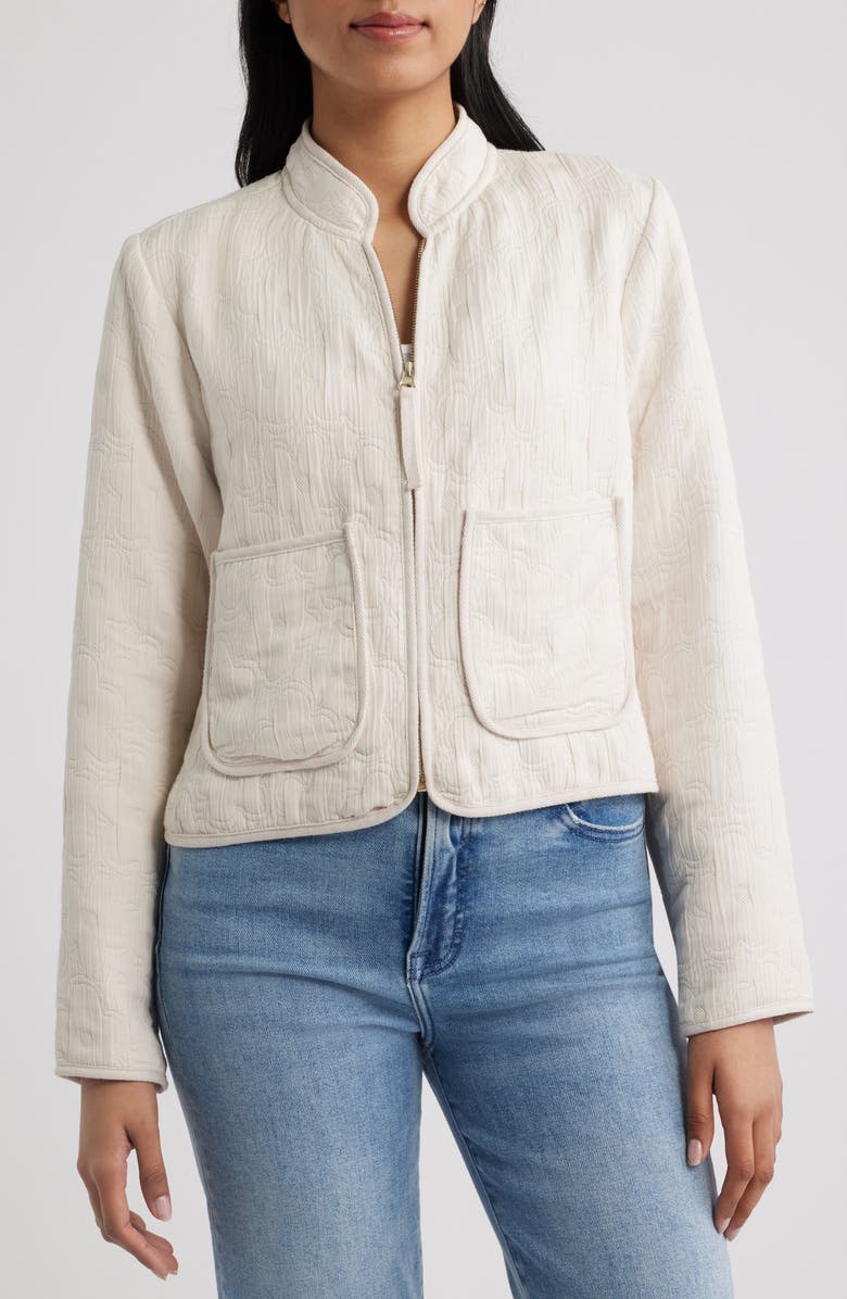 Splendid Dahlia Quilted Jacket, Alternate, color, Moonstone Grey