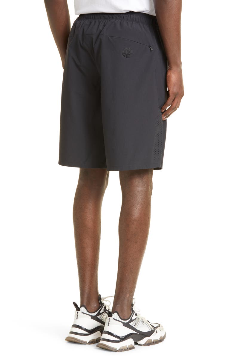 Moncler Mesh Panel Technical Shorts, Alternate, color, 