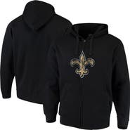 STARTER Men's G-III Sports by Carl Banks Black New Orleans Saints Primary Logo Full-Zip Hoodie
