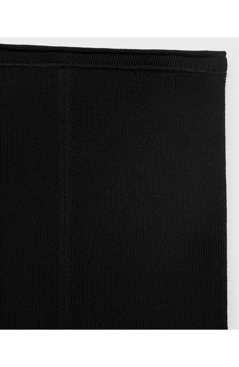 MANGO Strapless Rib Top, Alternate, color, Black