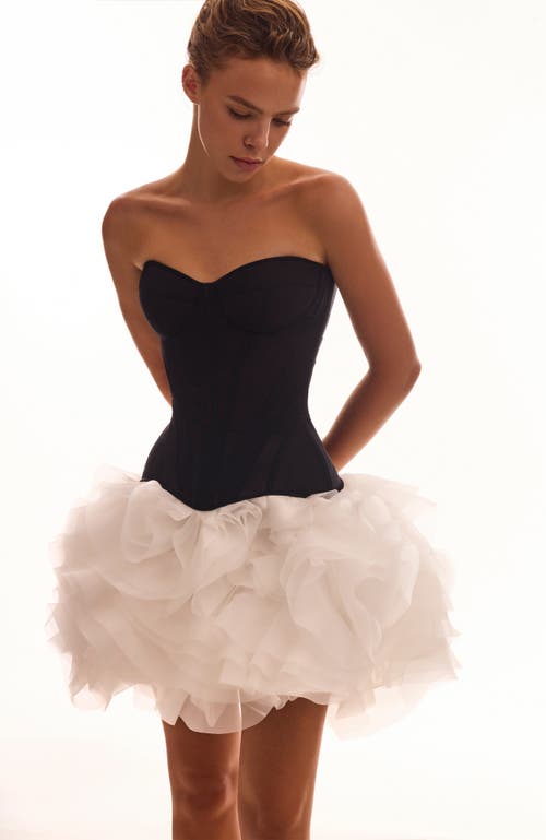 Milla Smart Heart-shaped Low-waist Black Fitted Corset In Black