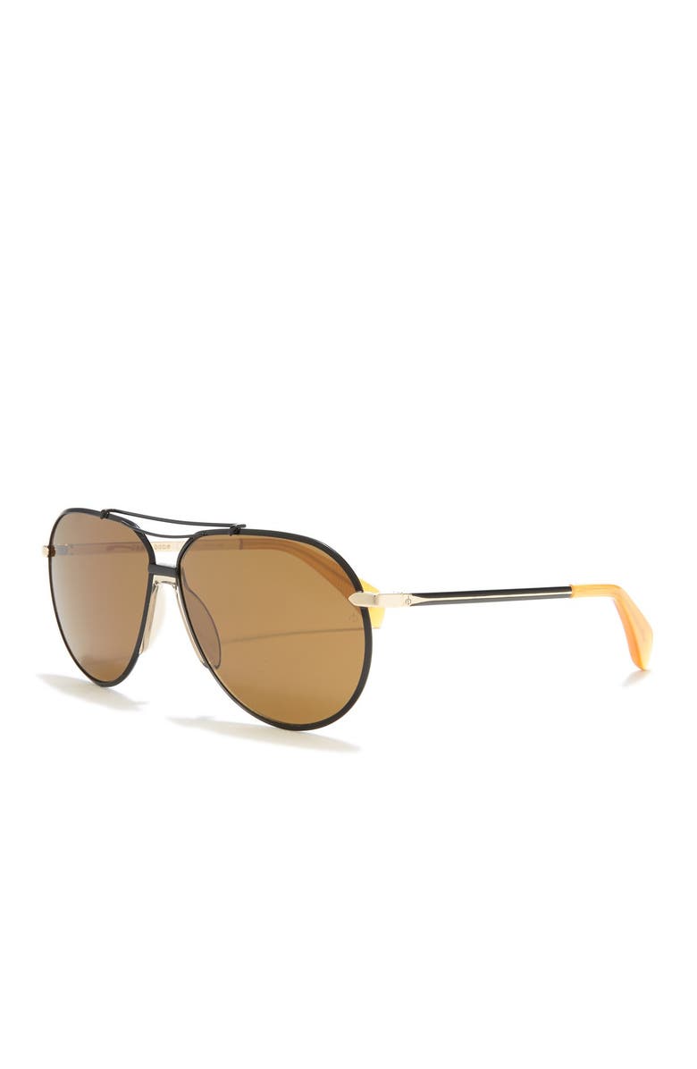 rag & bone 61mm Aviator Sunglasses, Alternate, color, 