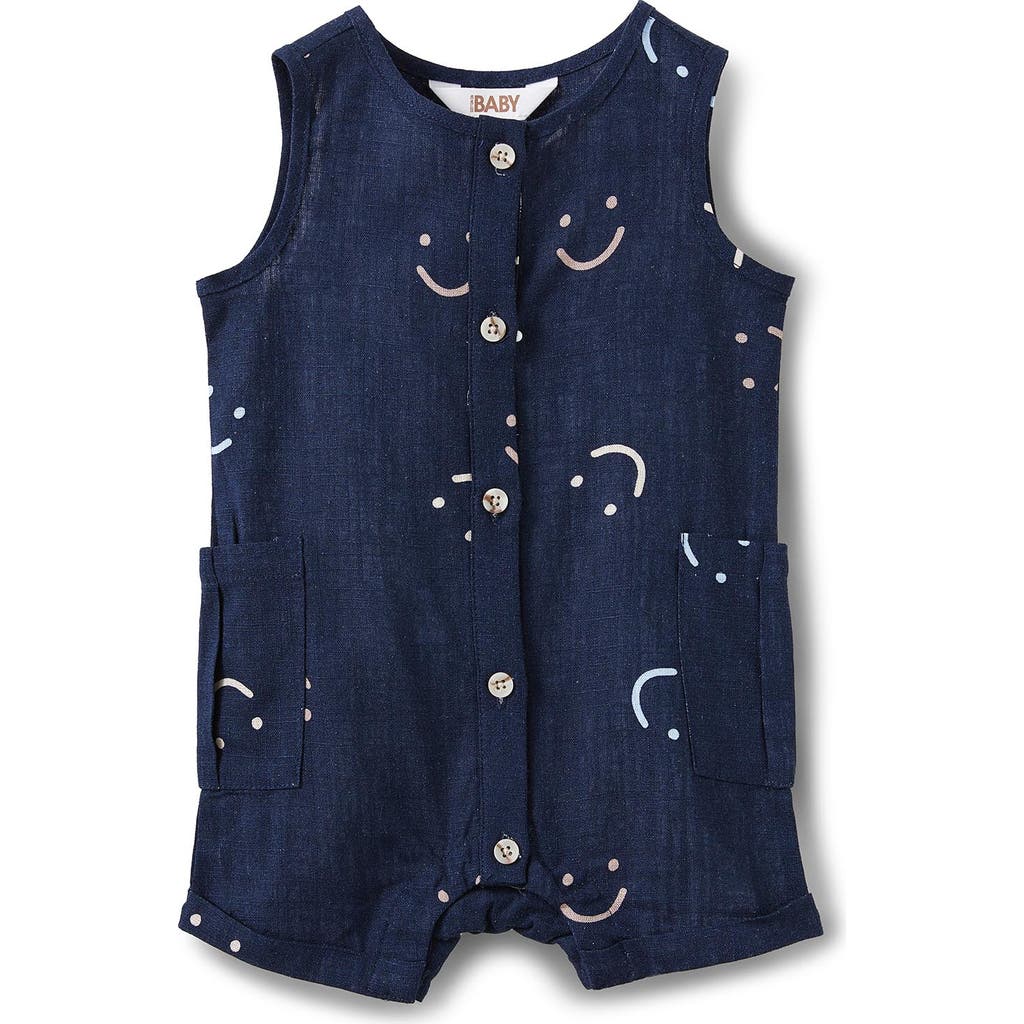 Cotton On Kids Jacob Sleeveless Playsuit In Navy Ink Summer Smiles