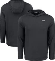 Cutter & Buck Men's Cutter & Buck Black New York Jets Monochromatic Logo Coastline Epic Comfort Eco Recycled Long Sleeve Hoodie T-Shirt