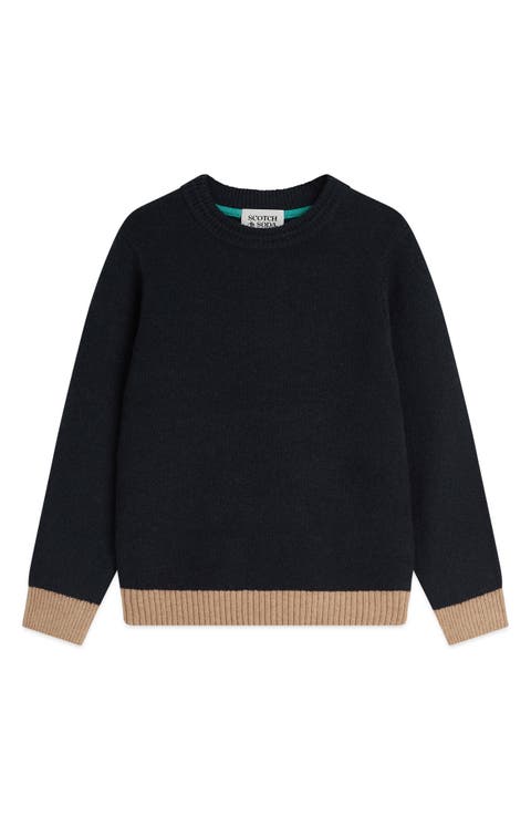 Kids' Regular Fit Colorblock Soft Knit Sweater