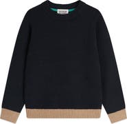 Scotch & Soda Kids' Regular Fit Colorblock Soft Knit Sweater