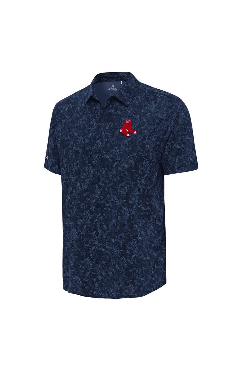 ANTIGUA Men's Antigua Navy Boston Red Sox Lush Button-Up Shirt, Alternate, color, Navy