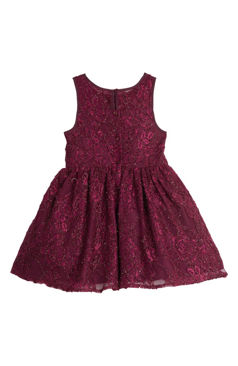 Pippa & Julie Illusion Shimmer Lace Party Dress, Alternate, color, 