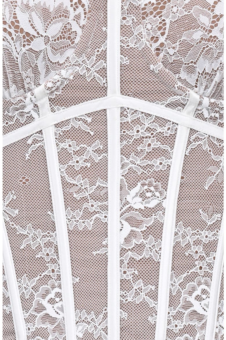 Ayana Lace Corset Top, Alternate, color, WHITE