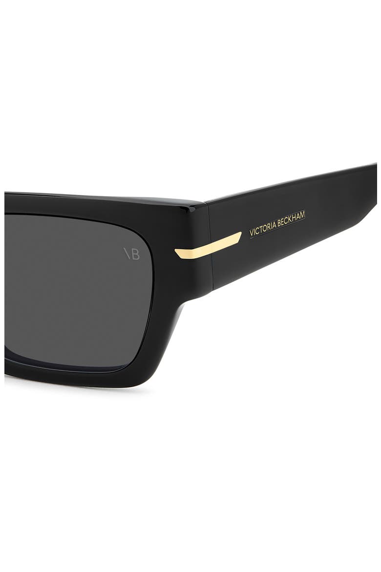 53mm Square Sunglasses, Alternate, color, BLACK/ GREY