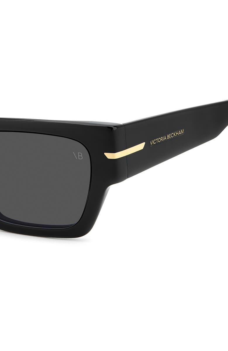 Victoria Beckham 53mm Square Sunglasses, Alternate, color, Black/ Grey