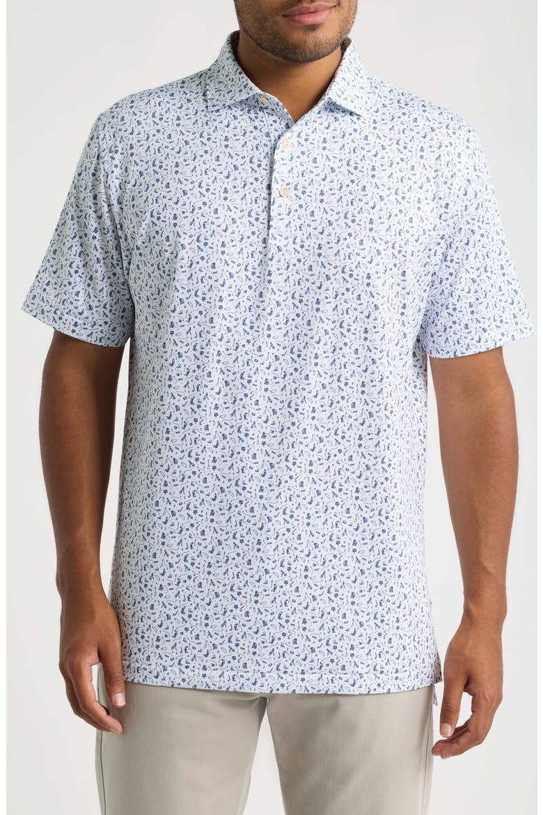 Read the Putt Summer Comfort Performance Jersey Polo, Main, color, WHITE