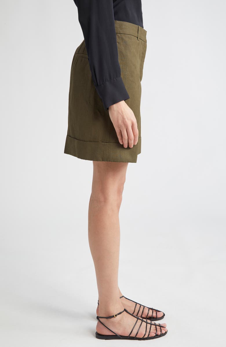Jil Sander Linen Straight Leg Shorts, Alternate, color,