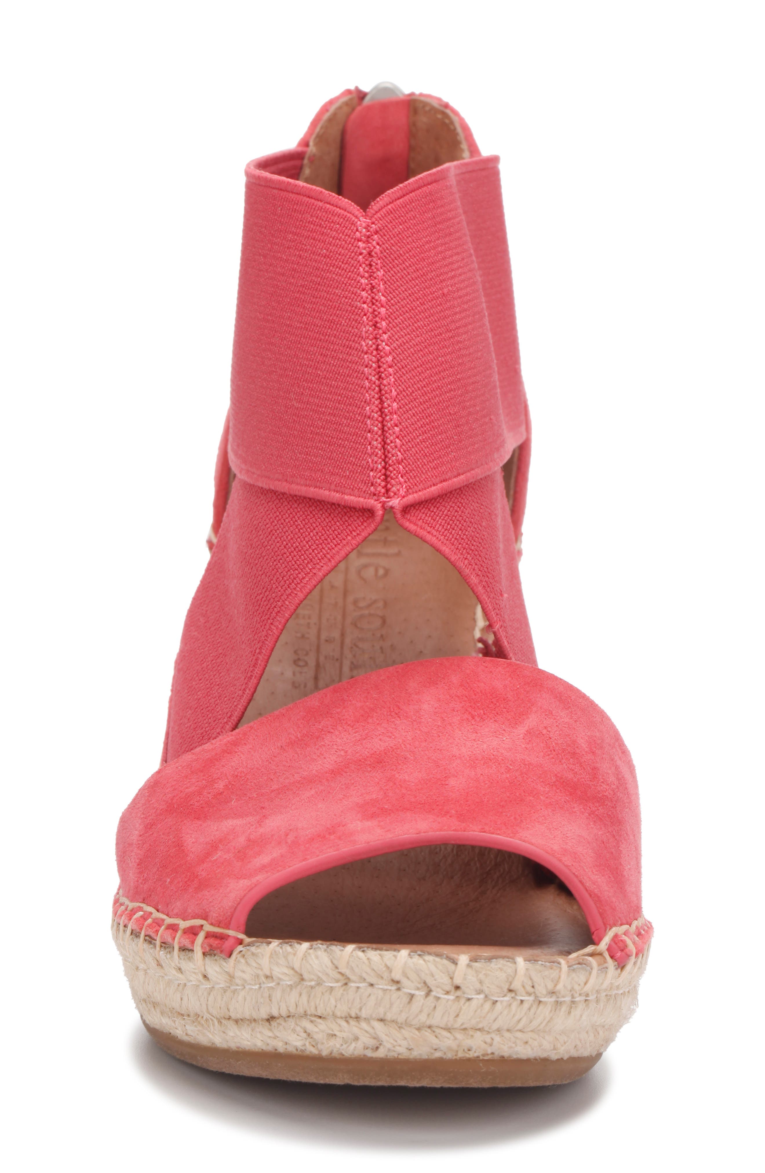 Signature Colleen Espadrille Wedge Sandal, Alternate, color, CORAL