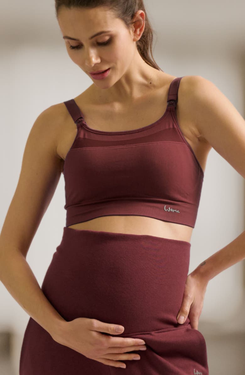 Cache Coeur Woma maternity and nursing sports bra, Alternate, color, Plum
