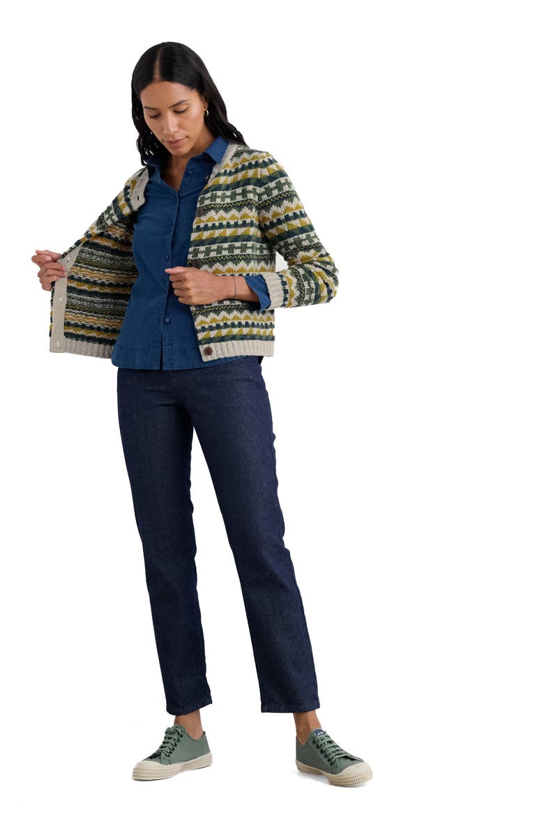 Daedon Pick Fair Isle Merino Wool Blend Cardigan, Alternate, color, ZIG ZAG GEO ALPINE G