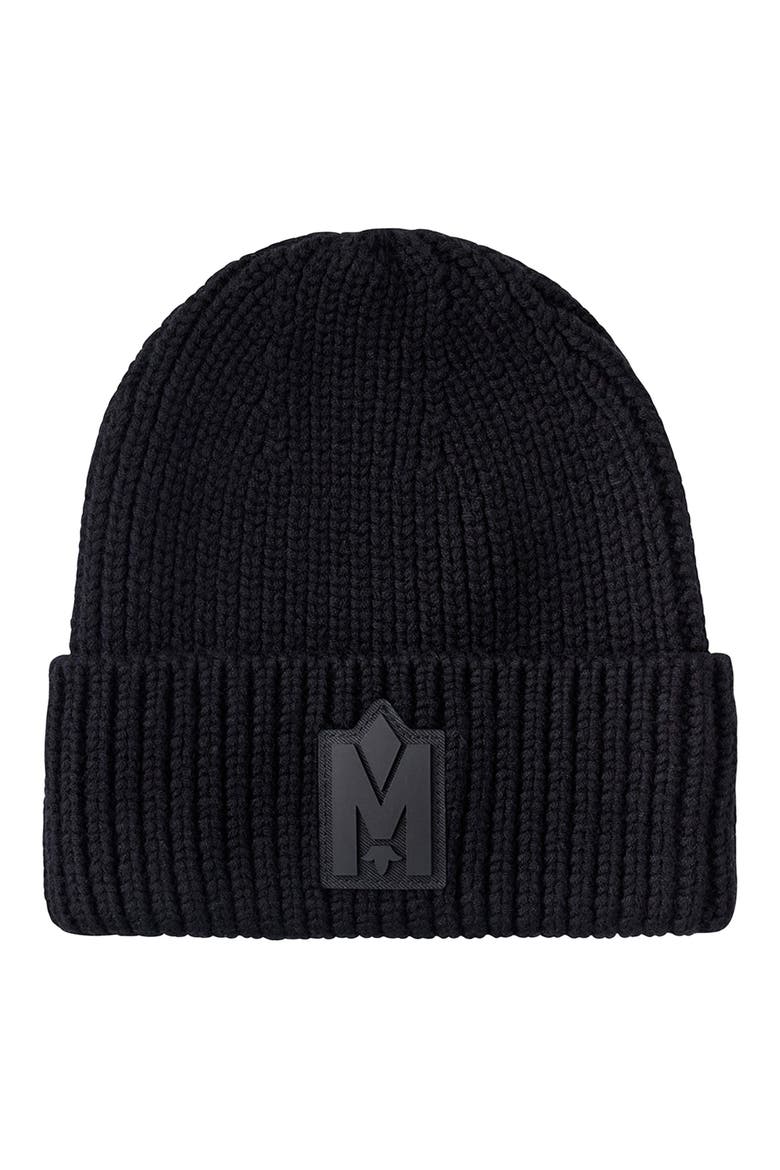 Kids' Jude Cuff Recycled Wool Blend Rib Beanie, Main, color, BLACK