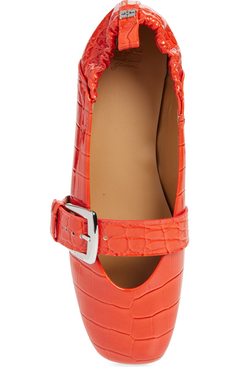 Ganni Mary Jane Ballet Flat, Alternate, color, Orange