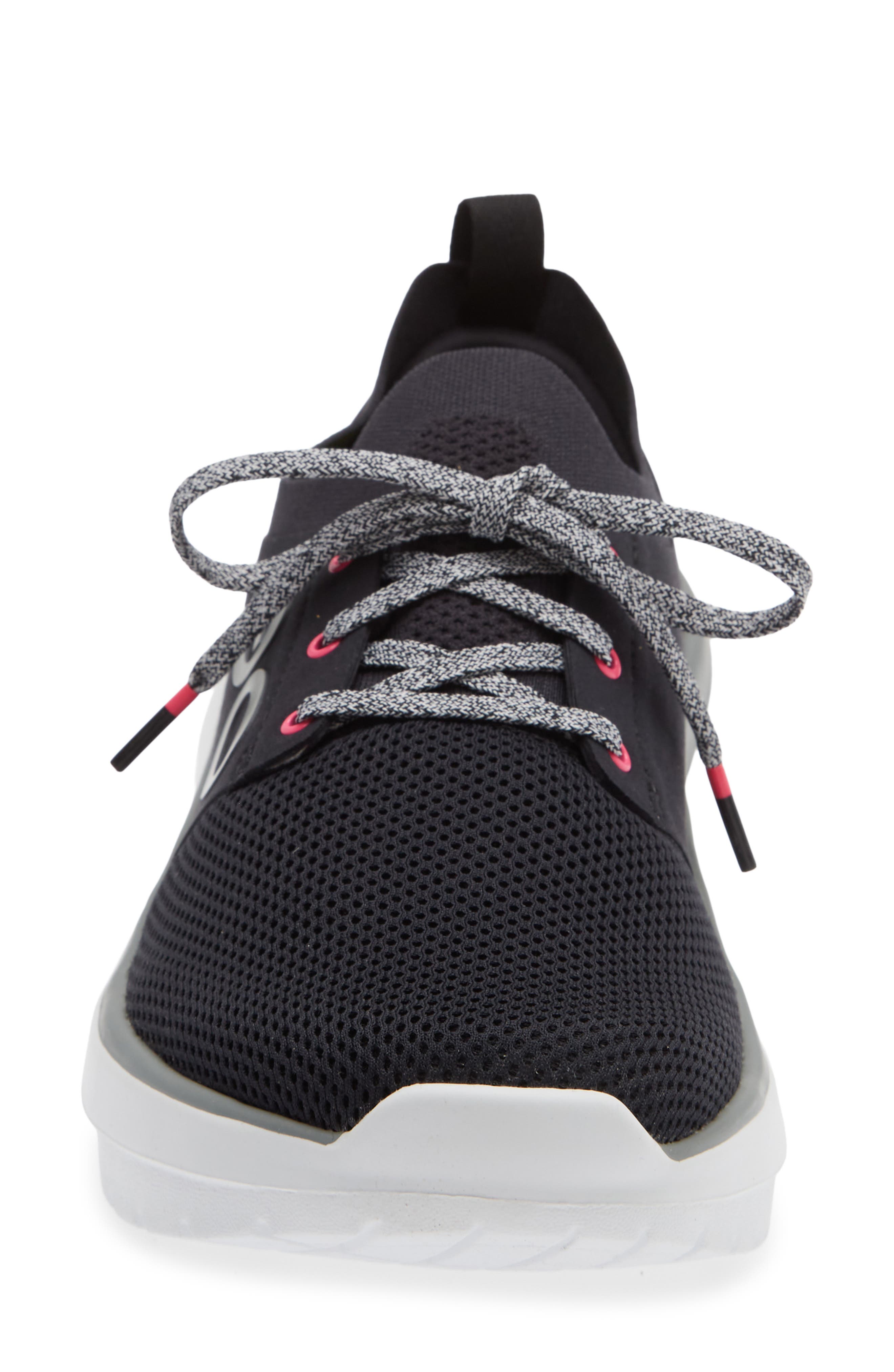 Oofos OOmy Stride Sneaker, Alternate, color, White Black