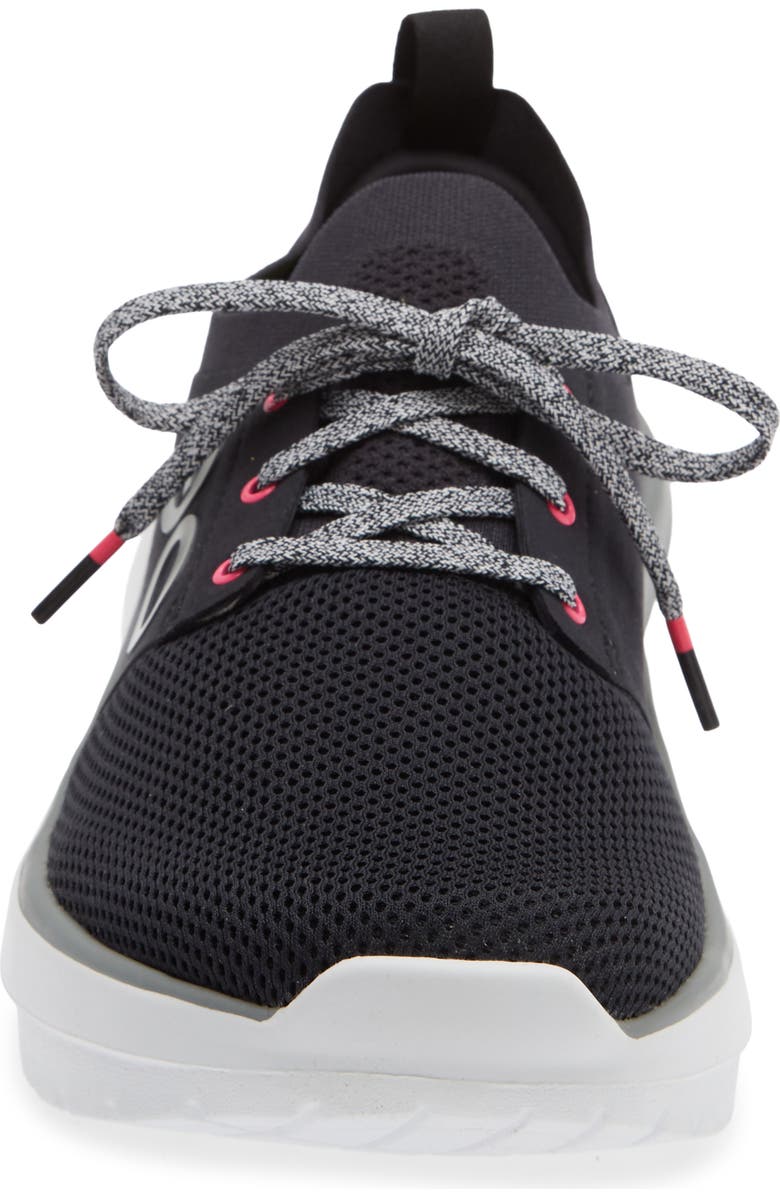 Oofos OOmy Stride Sneaker, Alternate, color, White Black