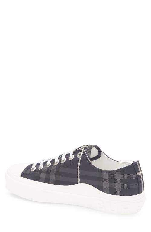 Burberry Jack Check Sneaker In Gray