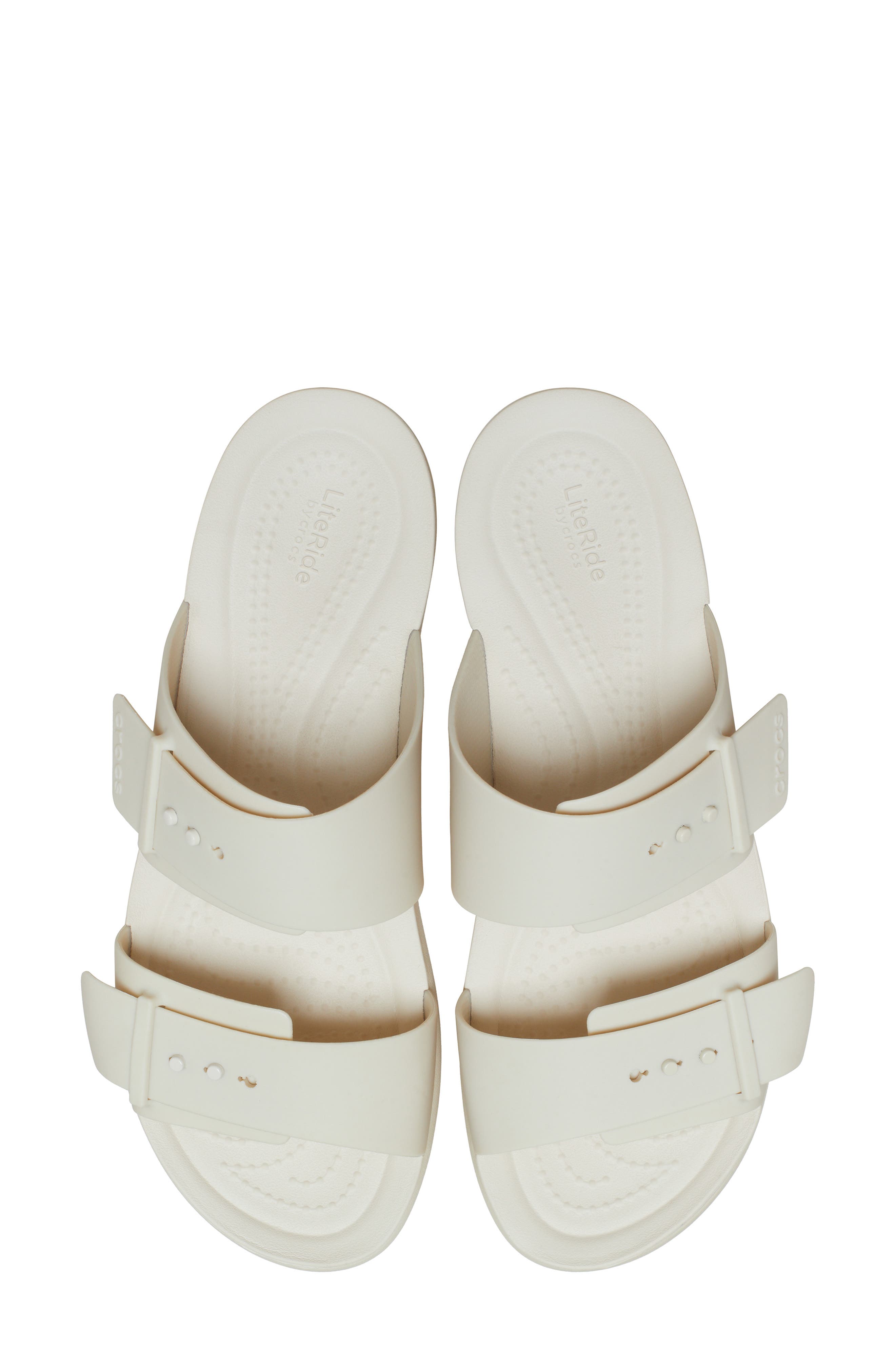 CROCS Brooklyn Wedge Slide Sandal, Alternate, color, Sandstone