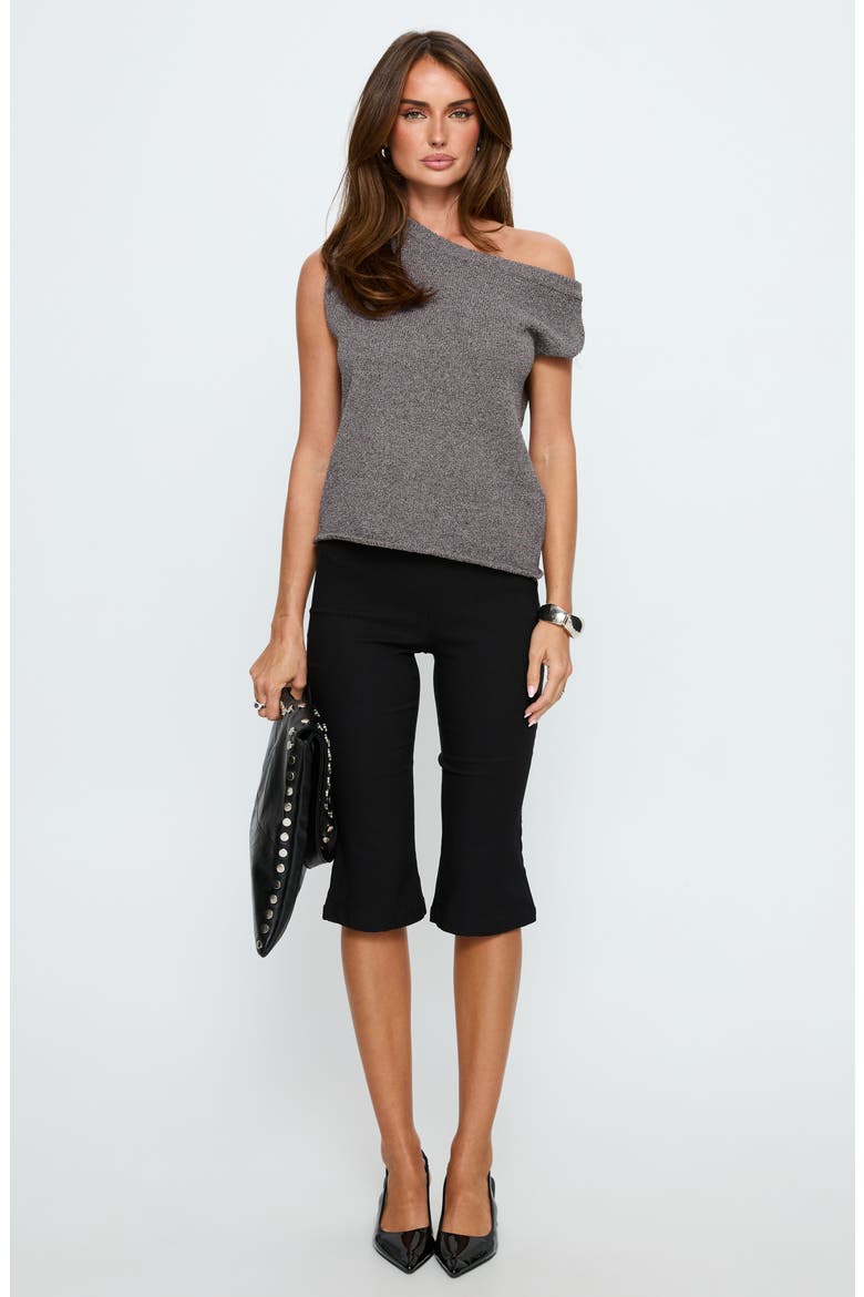 Ashfield One-Shoulder Knit Top, Alternate, color, DARK GREY