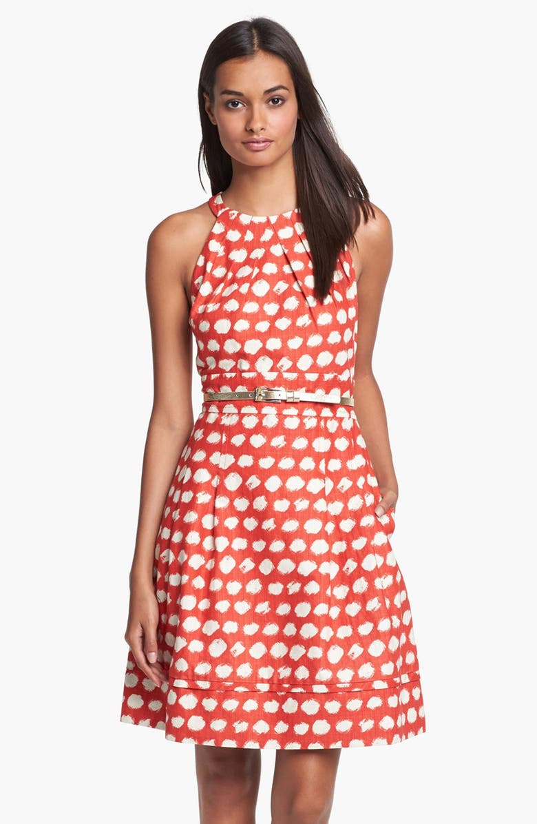 Eliza J Belted A-Line Dress, Main, color, 