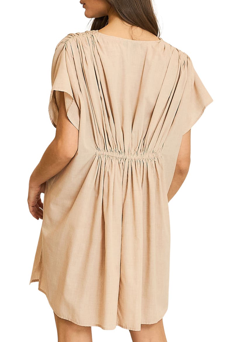 Ruched Cover-Up Dress, Alternate, color, TAUPE