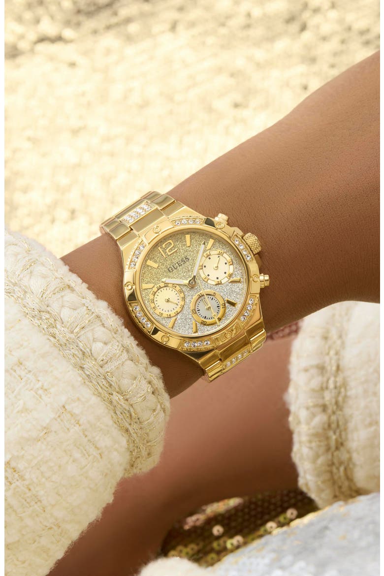 Goldtone Multifunction Bracelet Watch, 38mm, Alternate, color, GOLD TONE
