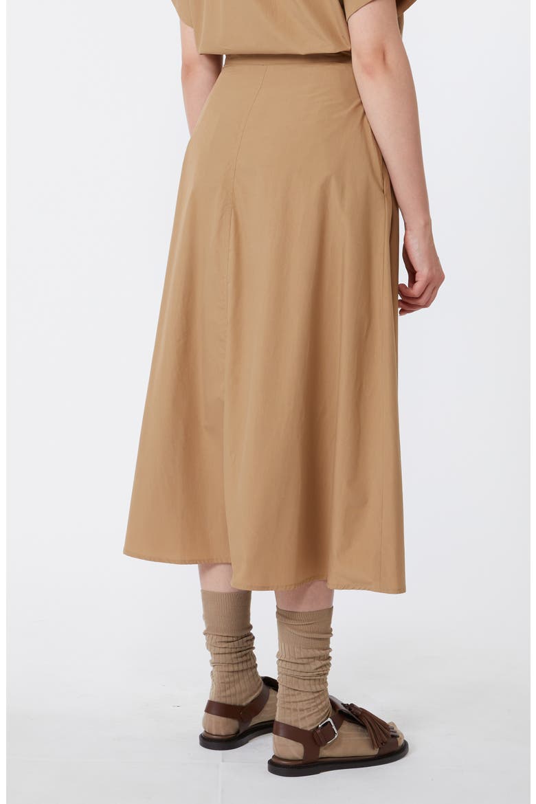 Zaterra Bias Cut Cotton Skirt, Alternate, color, TOBACCO