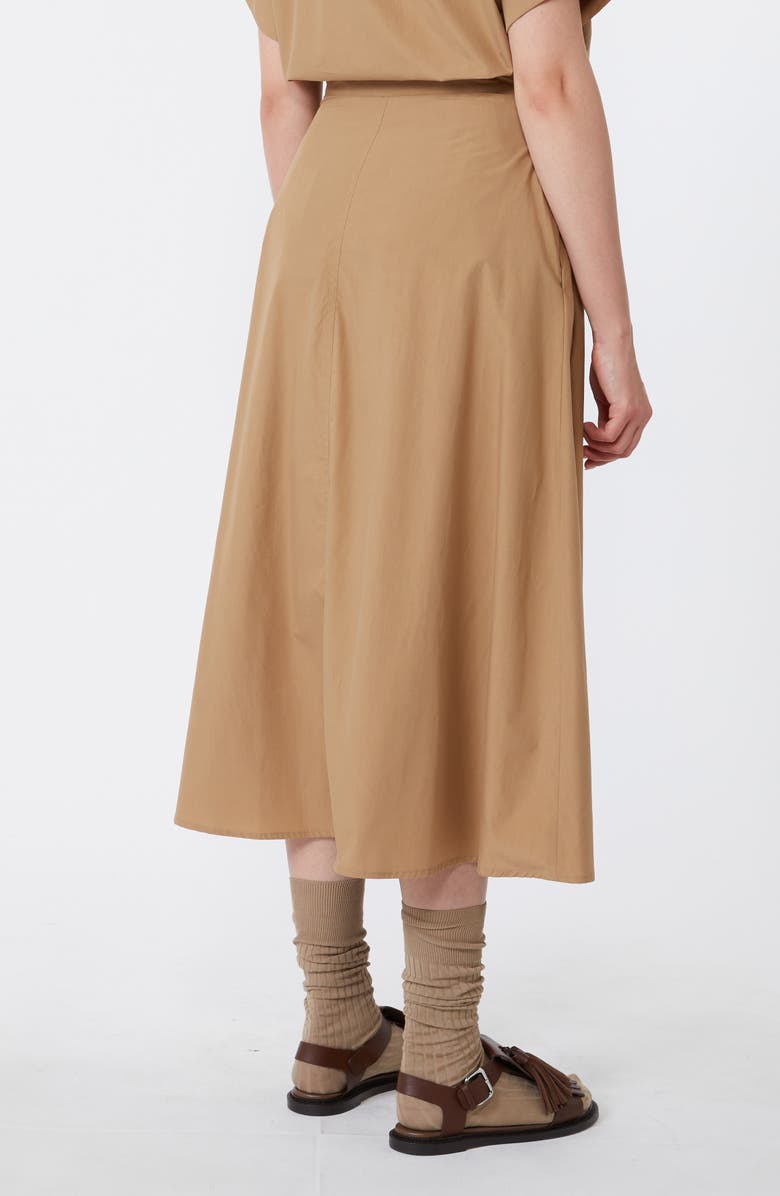 Weekend Max Mara Zaterra Bias Cut Cotton Skirt, Alternate, color, Tobacco