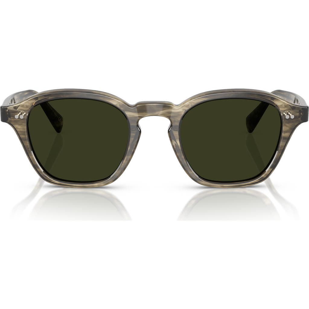 Oliver Peoples 48mm Small Polarized Square Sunglasses In Gray