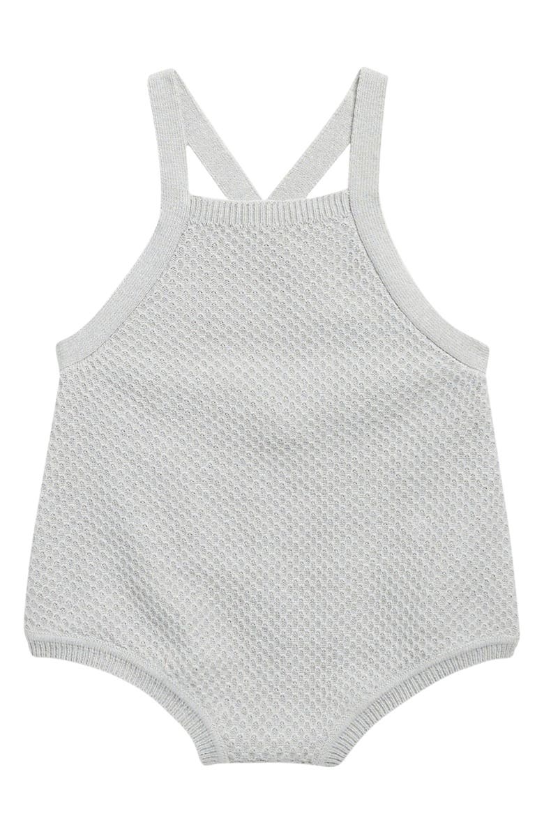 QUINCY MAE Caleb Organic Cotton & Linen Blend Shortalls, Main, color, Sky